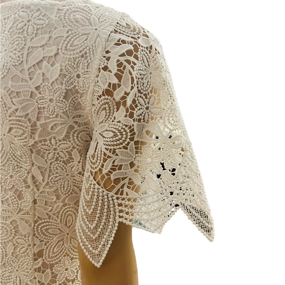 Anthropologie Charleston Lace Mini Dress Size 6 with Lining 100% Polyester - Picture 8 of 12